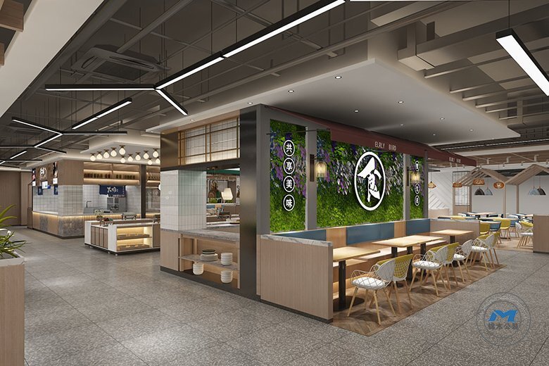 企業(yè)員工食堂裝修設計糕點區(qū)效果圖