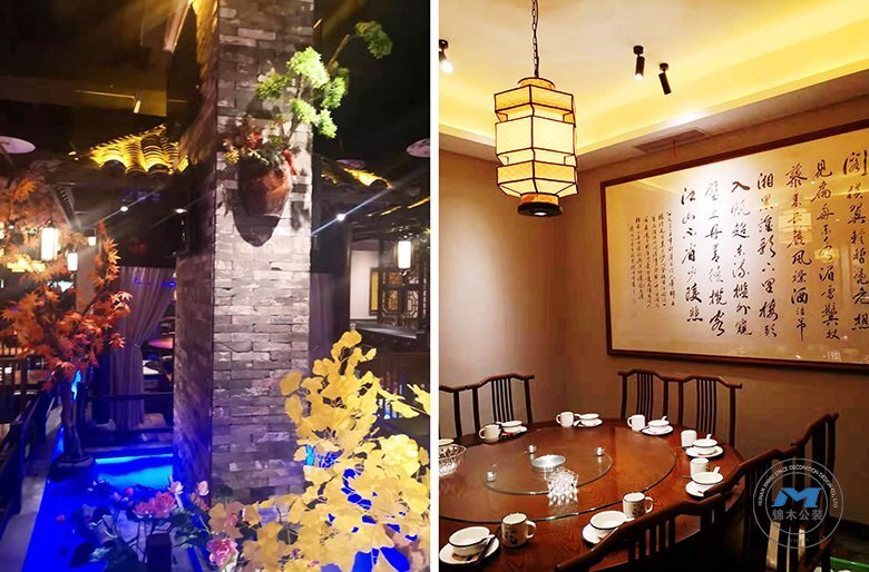特色湘菜館餐廳裝修設計大包間效果圖