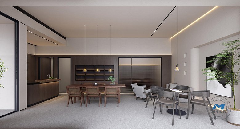 社區(qū)房屋中介門店裝修設計茶歇區(qū)